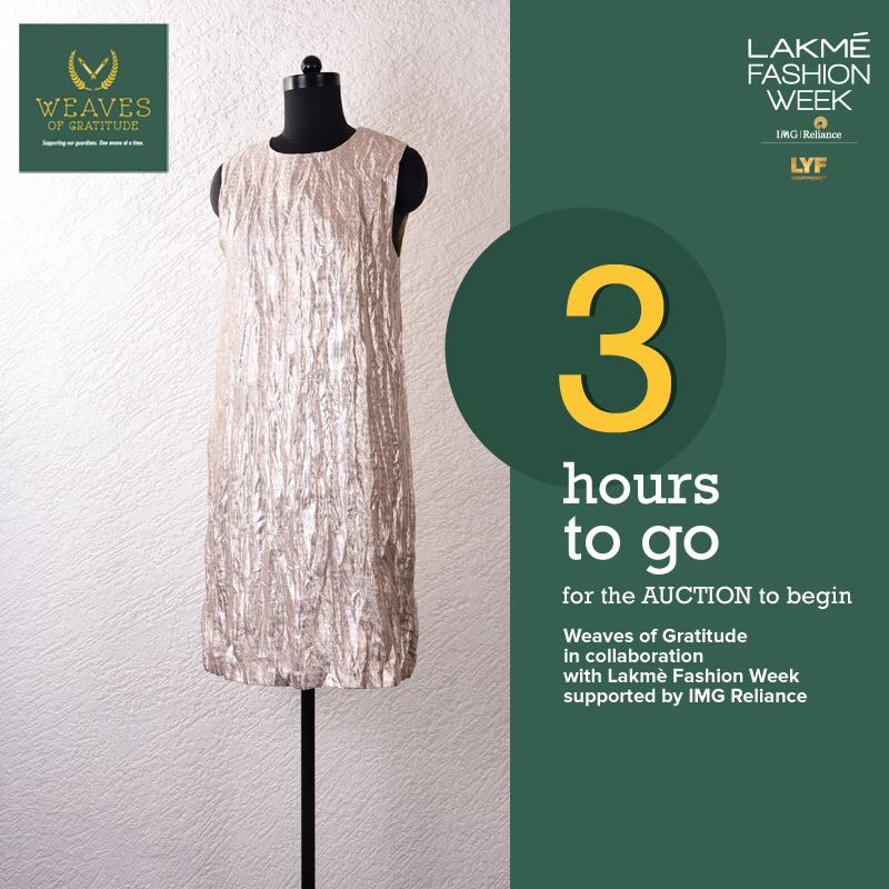 Show your support by bidding or donating: xstok.com/weaves-of-grat…

#LakmeFashionWeek #cause #sustainability