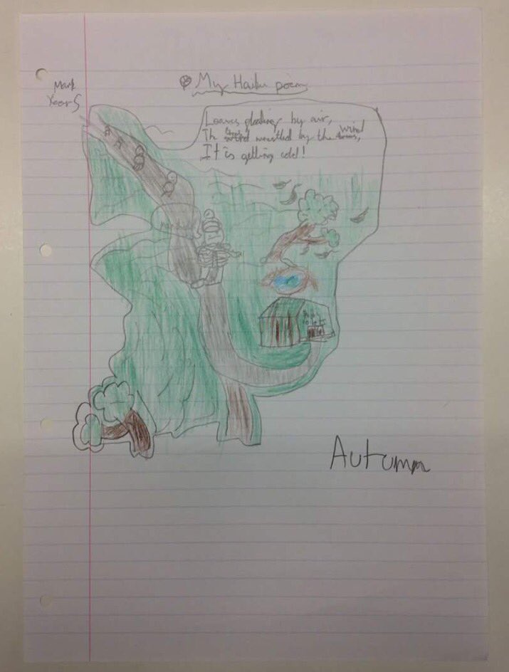 HackneyTuition's tweet image. Jawad and Mark won writing their own Haiku poem that describes the autumn season! Well done to both :)