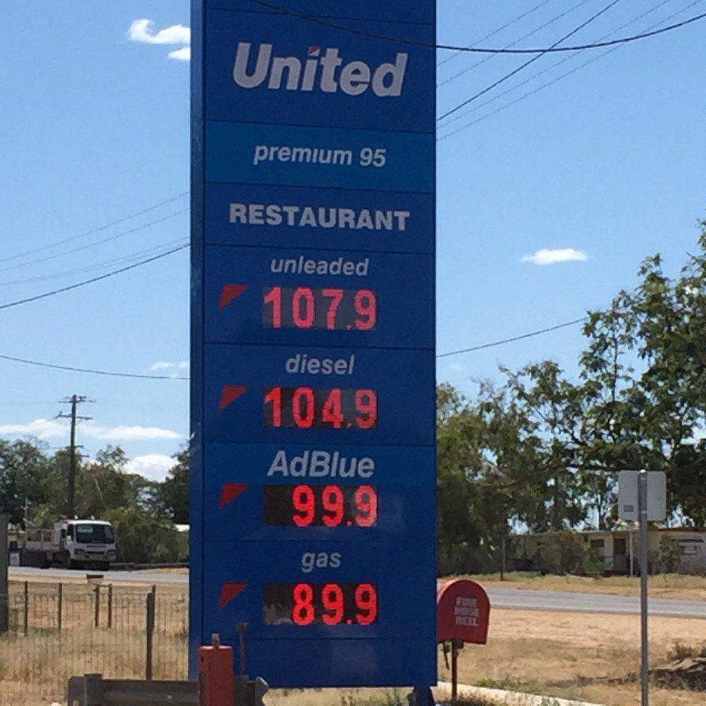 Prize for anyone who can tell me how fuel prices work?? Hughenden today 400km west of Townsville. Cheaper than city
