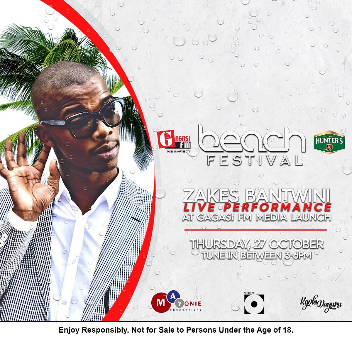 Iam_Mial's tweet photo. SPECIAL ANNOUNCEMENT on @gagasifm tune in 3 to 6 PM .For News on the Hottest Party 
Live Performance by  @ZakesBantwiniSA 
#beachfest2016 https://t.co/OE0jlC9xAW