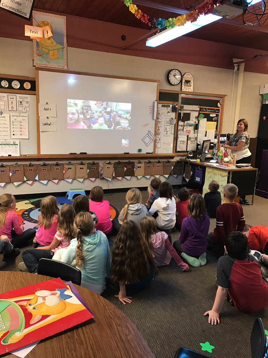 It was so awesome having <a href="/mann_class/">Mrs. Mann's Class</a> come and visit to talk with their #GRA16  friends! #hlcsgreatthings #readingfriends #GRAPax #GRABFG
