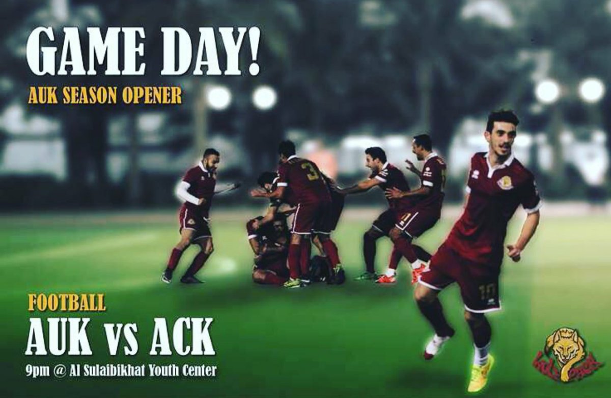 Auk_Wolves's tweet photo. Season Opener for the (UAAK) starts tonight!

AUK vs. ACK
Football
9:00 PM
Sulaibikhat Youth Center
#Auk #kuwait #wolves https://t.co/e8Y20CRcPG