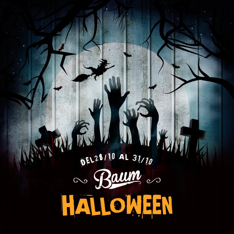 BaumPalermo's tweet photo. A partir de mañana y hasta el 31 de #Octubre, #BaumPalermo se transforma en #Halloween y para eso creamos una #Extrema para #hechizarte 💀 https://t.co/1xVmfQgw9L
