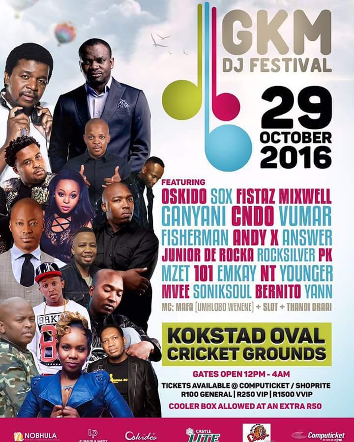 DJSOXsa's tweet photo. Also out at #GMKDjFest on Saturday,Get your tickets at Computickets today &amp; join us

#TheeFinestGigGuide https://t.co/O1tGnirqoB