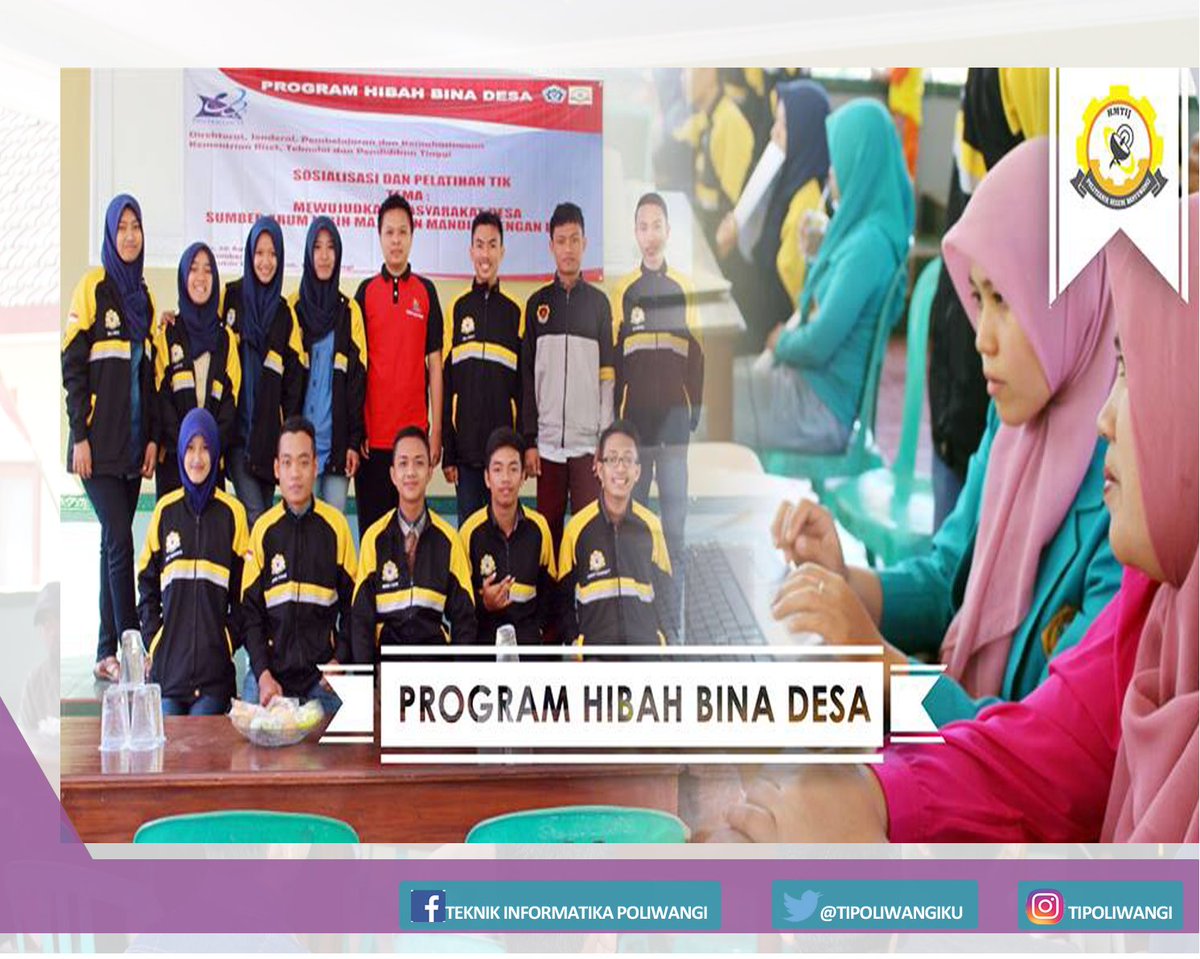 Program Hibah Bina Desa 2016 dari Teknik Informatika Poliwangi di desa Songgon, Banyuwangi semoga sukses #phb2016