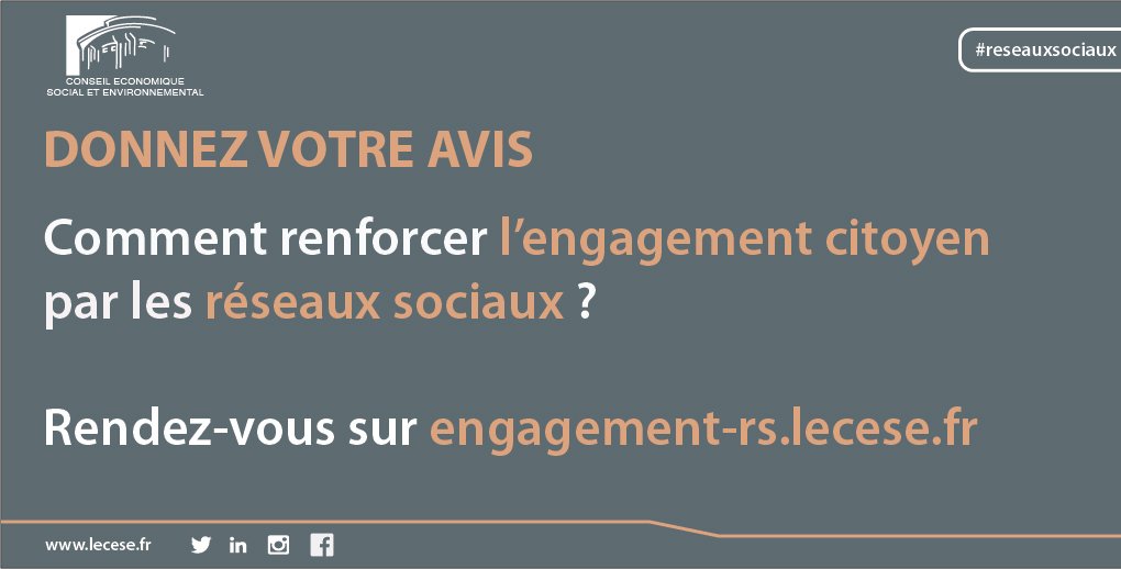 lecese's tweet photo. #RéseauxSociaux : comment renforcer l’engagement #citoyen ? Donnez-nous votre avis sur https://t.co/UJrYpMLRgF ! https://t.co/WiqZwQARZk