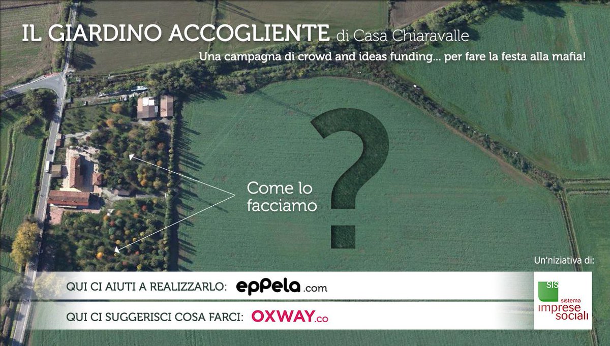 FacciamoLaFesta's tweet photo. Vogliamo realizzare un'area verde che possa diventare simbolo e luogo per una nuova idea di convivenza civile. Dal 31 dai il tuo contributo https://t.co/t2nyJIjsaG
