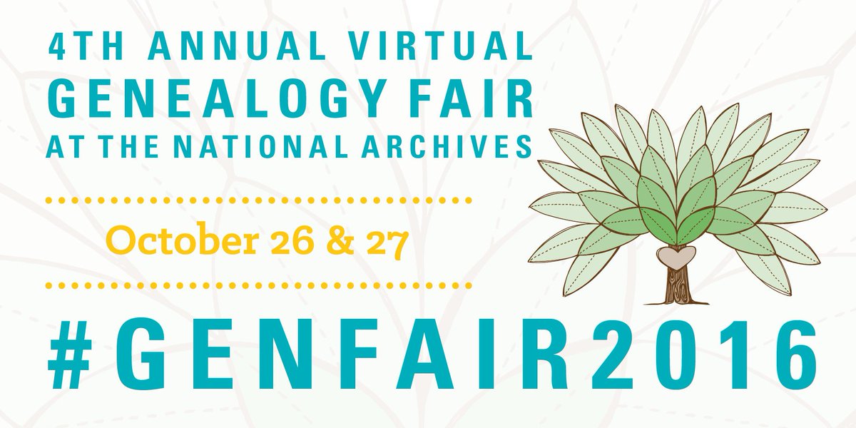 archivesfdn's tweet photo. Tune in now! Day 2 of @USNatArchives' #GenFair2016 is just starting: https://t.co/9lqIboDNSG #ArchivesMonth #genealogy https://t.co/82BelsDUNu