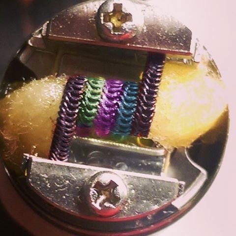 ecigvapeshop's tweet photo. wizz_mech Rainbow rebuild. #vape #vaping #vapers #coilart #couldChasing #cloudChasers #cloud #vapenation https://t.co/DtcBraxPCd #ecigvapesh