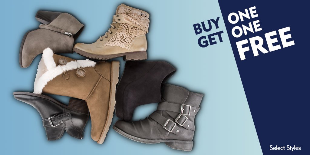 ShoeCarnival's tweet photo. These are the FINAL days! Shop select #BOGOFree boots in store &amp; online today. #FallReboot https://t.co/ab5b7T237F https://t.co/uHdgOSUJYt