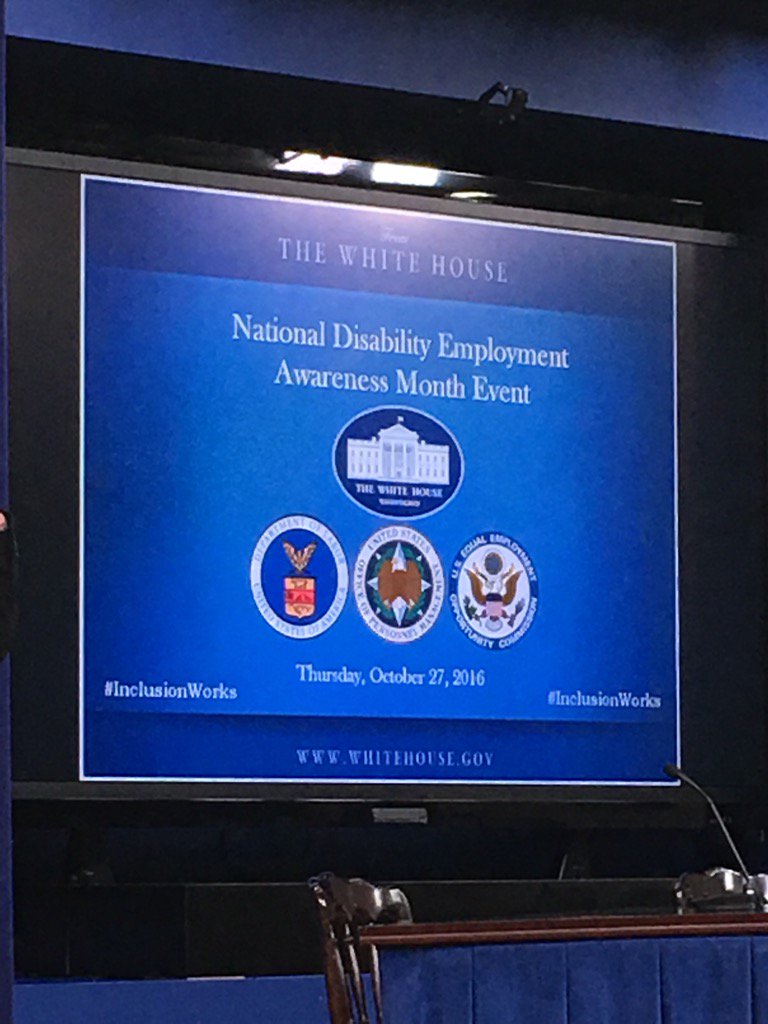 AndreaHall46's tweet image. Thrilled to represent @CSC at the #WhiteHouse #NDEAM Event! #InclusionWorks #CSCDiversity