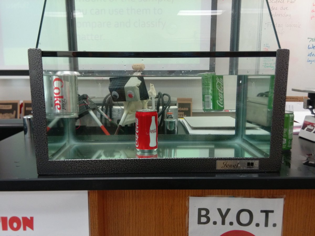 kung_johnson's tweet photo. Finding out why soda is so bad for you while calculating density!! #VCSscience #CMSpartans https://t.co/pvRNtFA0HO