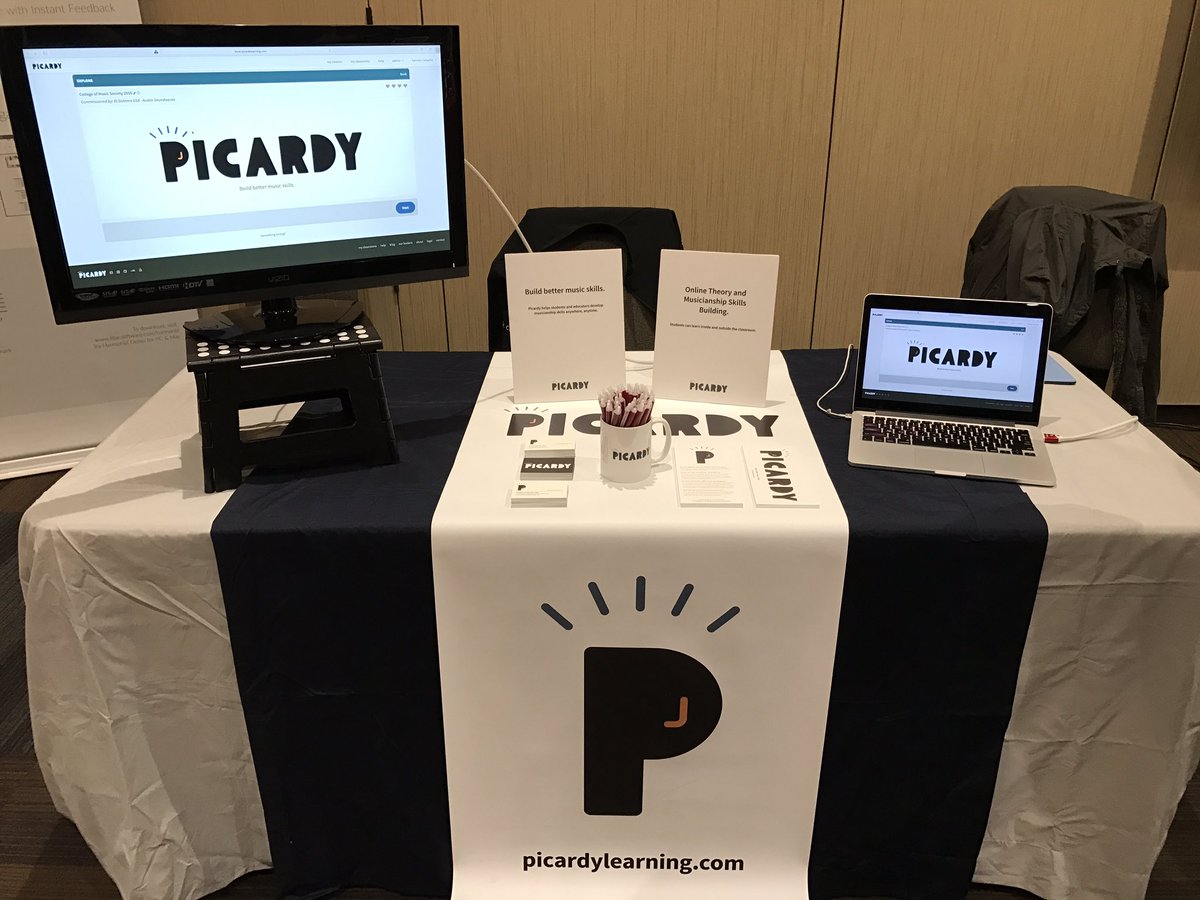 PicardyLearning's tweet photo. We are all setup! Come say hi in the exhibit hall at @ElDoradoResorts Grand Room @CollegeMusicSoc #cms2016 #santafe https://t.co/9VLUs5lN0P