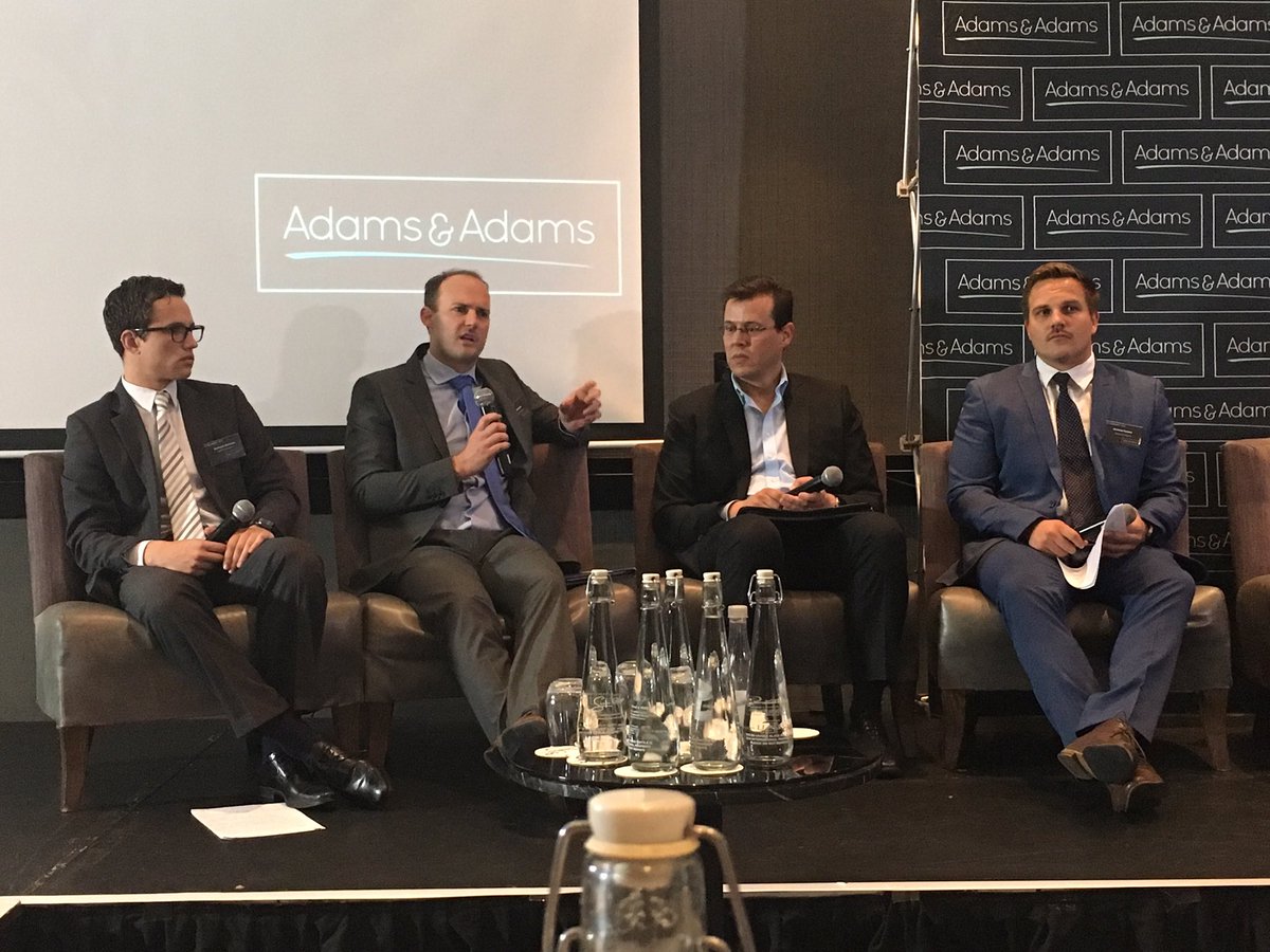 HeidiPatmore's tweet photo. Lawyers from @AdamsAdamslaw talking about whether you can (or should) trademark a hashtag. #IPcrammer https://t.co/BYbXsczvI8