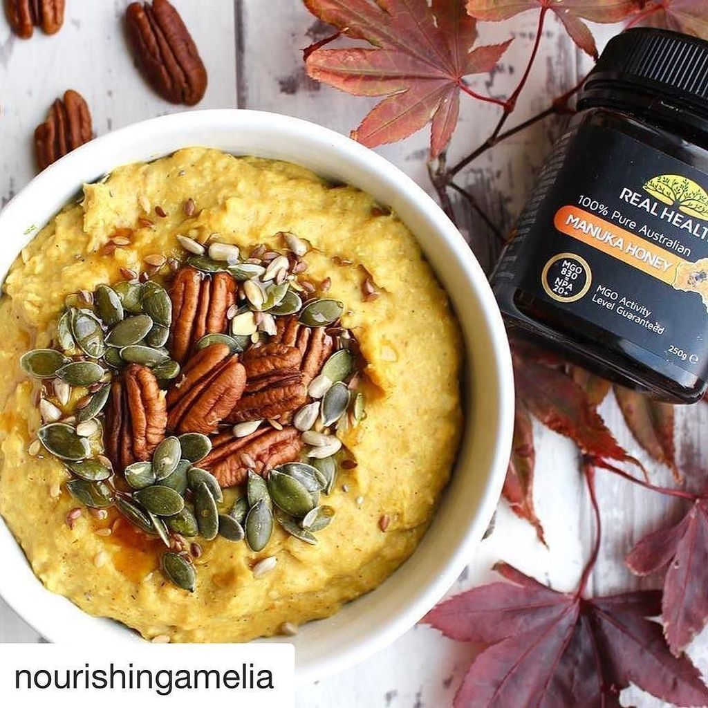 Real_HealthUK's tweet photo. #Repost @nourishingamelia with @repostapp
・・・
Pumpkin Pie Porridge with Manuka Honey from @real_healthuk AKA dream … https://t.co/wkkrJSULkY