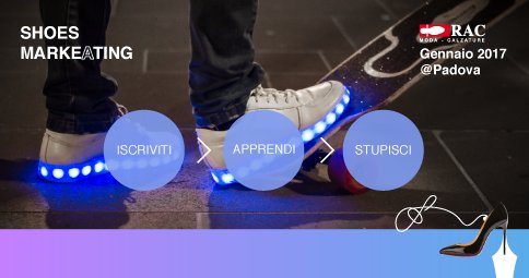RacSrl's tweet photo. Esci dall'ombra dell'anonimato e partecipa al 2° convegno #ShoesMarketing a Padova.
Gennaio 2017
Maggiori info qui: https://t.co/82jqIpTdnX https://t.co/3hbW0Nw03p