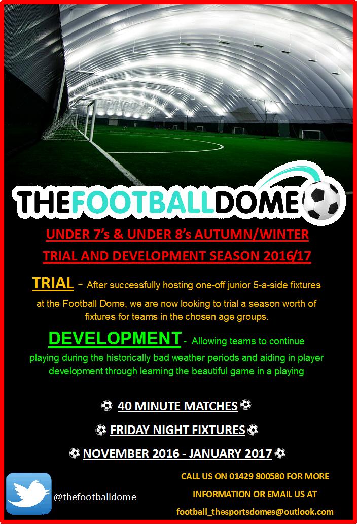 TheFootballDome's tweet photo. Interest is high but still places left in both age groups. 
Email football_thesportsdomes@outlook.com or call (01429) 800580 for more info. https://t.co/4zn4AwYUqD
