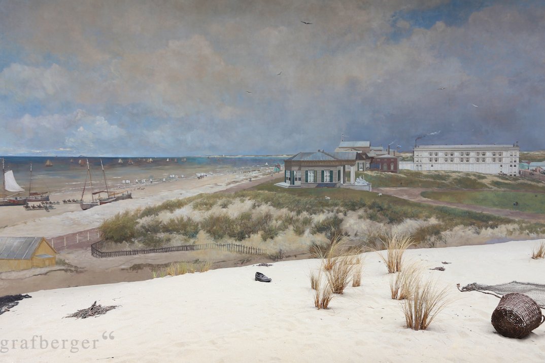 Wie es früher am #Strand von Scheveningen aussah: <a href="/PanoramaMesdag/">Museum Panorama Mesdag</a> denhaag-holland.de/sehenswürdigke…