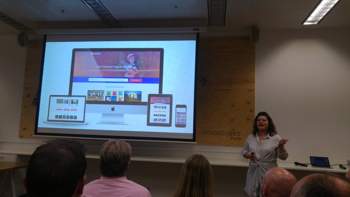 Bloom_WA's tweet photo. @annap0well co-founder of @yabble killing it @VocusUpstart tonight! https://t.co/vo22A2OeQg
