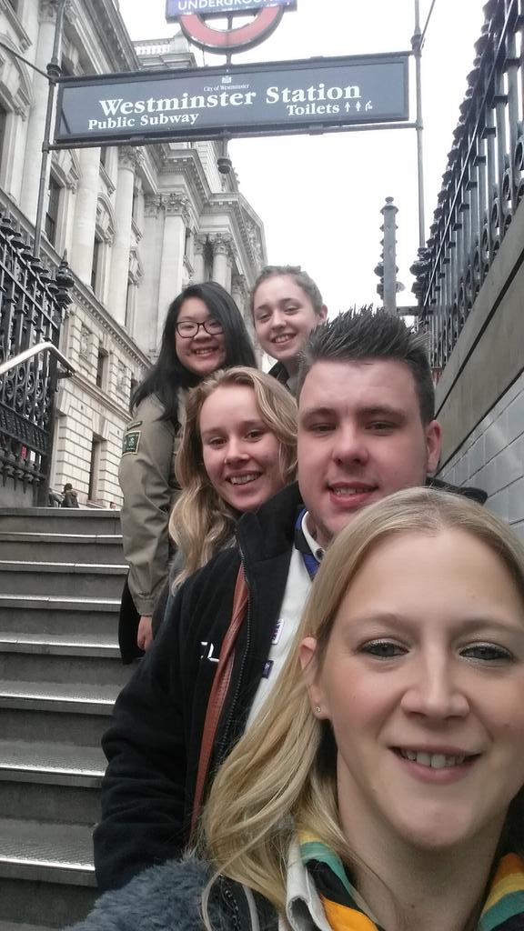 Some of our Youth Forum on the way to Downing Street... #Amillionhands #staffsscouts #youthshaped