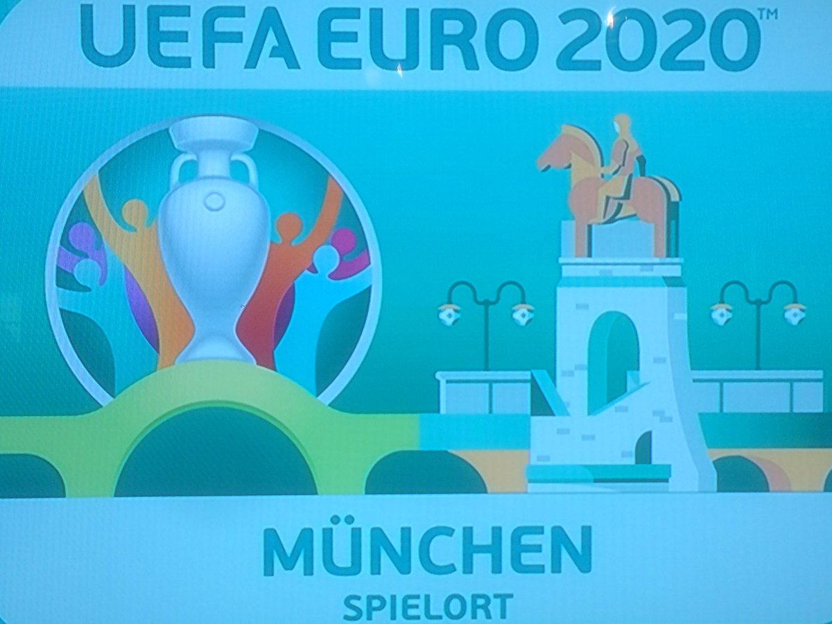 Euro 2020, Motto Brücken bauen: 13 Städte in Europa, drei Spiele in München. Dafür gibt's nun ein buntes Logo mit der Wittelsbacherbrücke