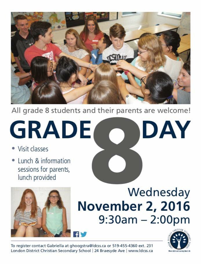 LdnChristianH's tweet photo. Grade 8 Day @LDCSS_Official is Wed., Nov 2nd. Grade 8 students and parents welcome to experience #learningatLDCSS #ldnont #highschool https://t.co/94xYKTw2Ol