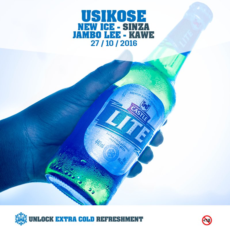 CastleLiteTz's tweet photo. Wakazi wa Sinza na Kawe, leo tupo New ice na Jambo Lee karibuni mpate burudani ya Castle LITE. Usikose #UnlockExtraCold #BarActivations https://t.co/iTE9ek5mnL