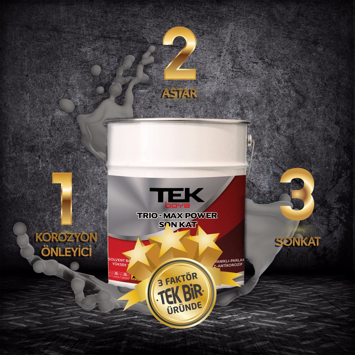 3 Faktör TEK bir üründe. 
Tek boya yeni ürünü Trio-Max Power'ı sizlerle buluşturuyor.