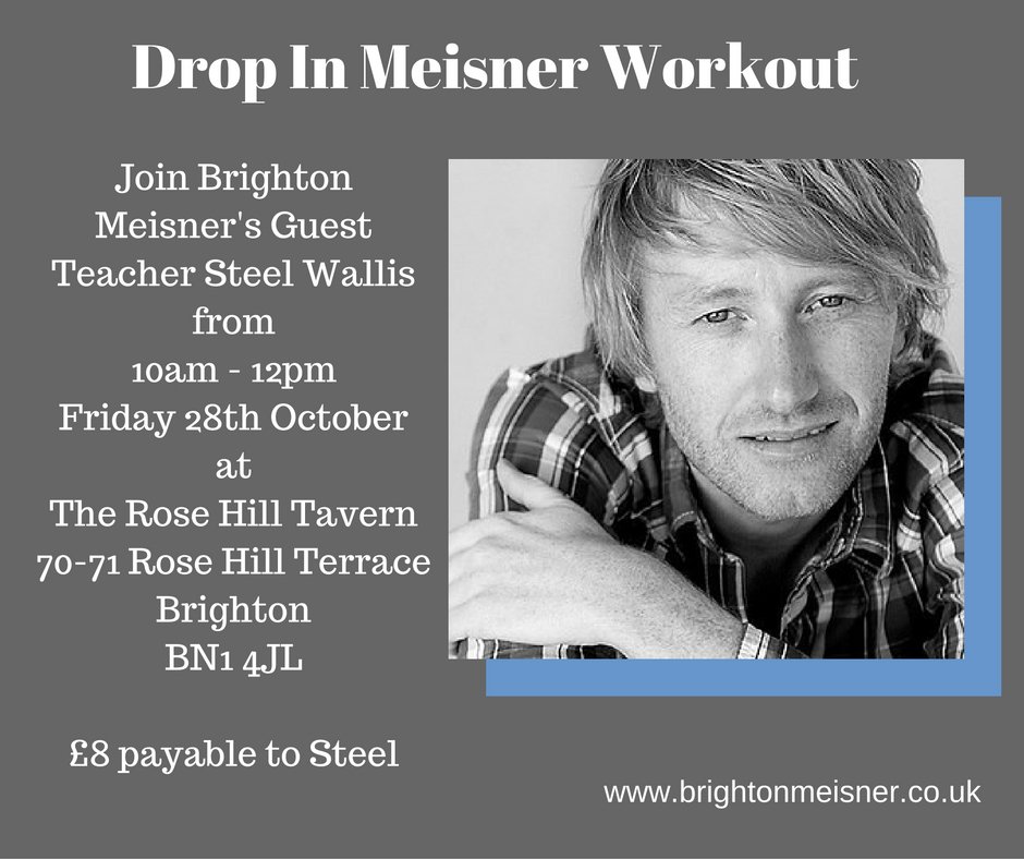 MeisnerSessions's tweet photo. Join us tomorrow for our weekly Meisner Workout with @SteelsReels #acting #actors #MeisnerTechnique #MeisnerClasses #Brighton https://t.co/uYtI9VGKCb
