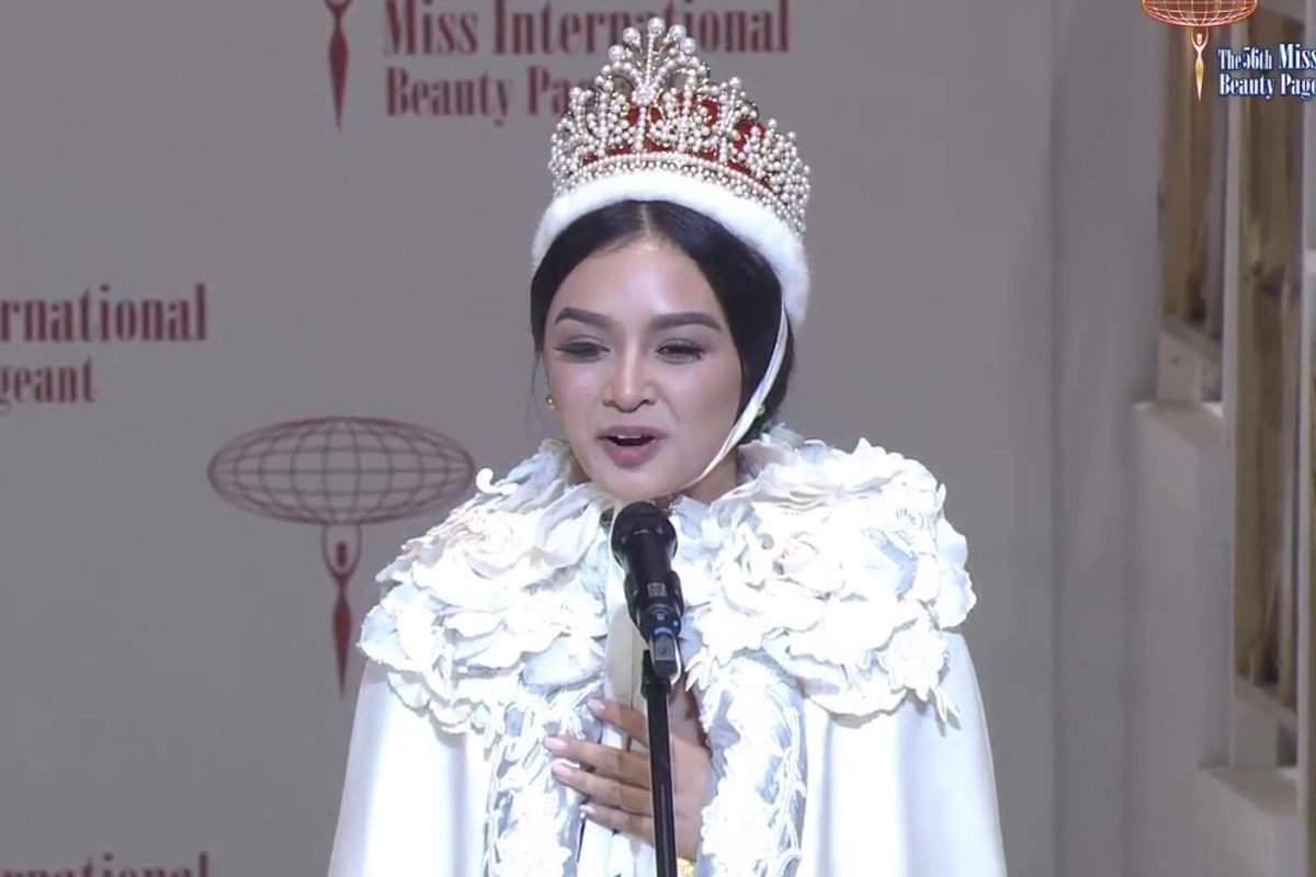 bamaquino's tweet photo. Congratulations, @KylieVerzosa for winning the #MissInternational2016 title. We're very proud of you! :) #PinoyPride https://t.co/41Nd2Q77YE