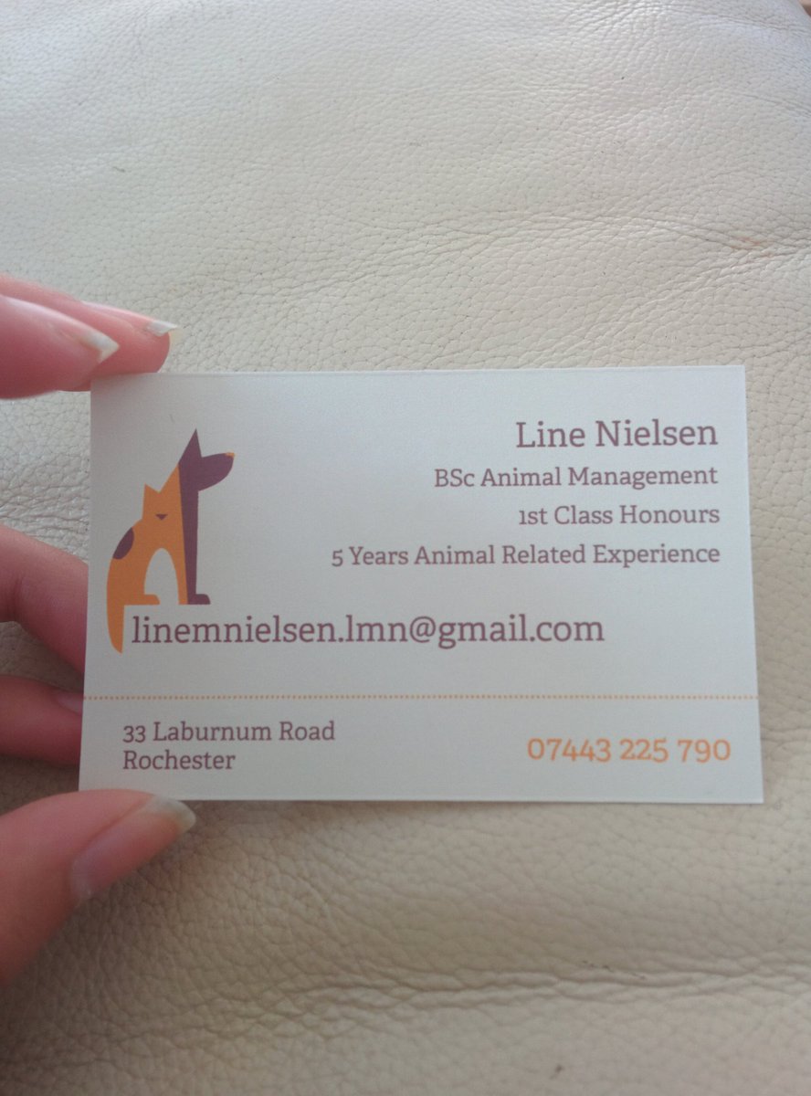 _LineNielsen's tweet photo. My CV cards arrived, so excited to be handing them out soon #AnimalManager  #Conservation #Welfare #NeedAJob #ProactiveJobHunting https://t.co/3jTCqKncob