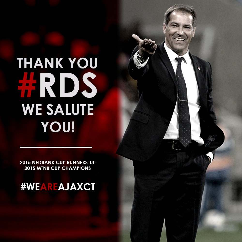Thank you Roger de Sa for all the great memories at Ikamva and Cape Town Stadium. Salute! #WeAreAjaxCT