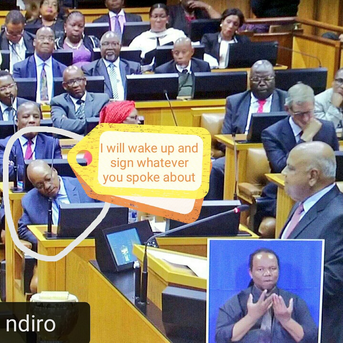 City_Press's tweet image. ‘Sleepist’ Zuma mocked for napping during Gordhan speech ow.ly/NuCJ305AiXr