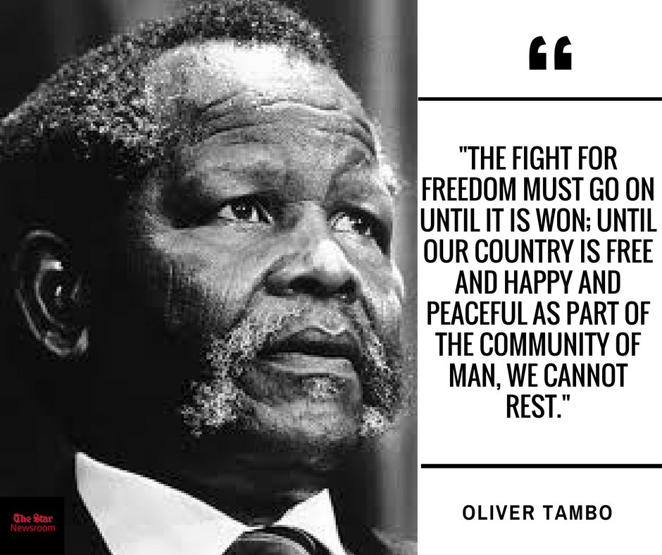 TheStar_news's tweet photo. Struggle stalwart and former President of the ANC #OliverTambo would have turned 99-years-old today. We salute him, his legacy lives on. https://t.co/UxcZ3M3aLh