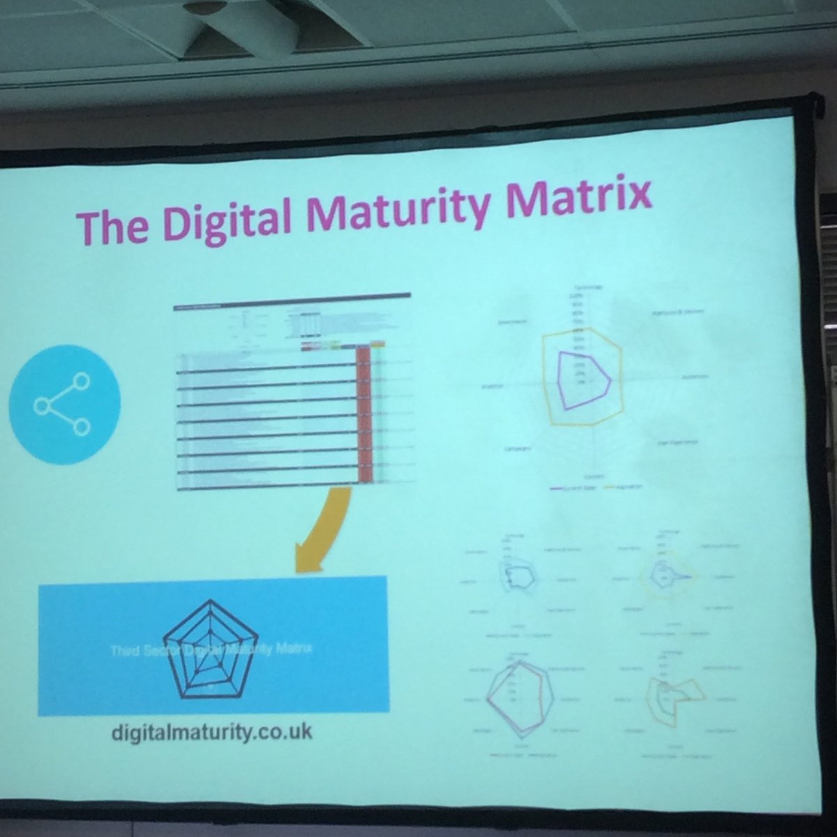 GeraldineHolden's tweet photo. Rating yourself on #digitalmaturitymatrix useful for discussions with senior leadership #CharityDigital https://t.co/FQLrkDmR2j