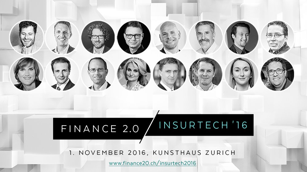 What a great Speaker Line-up. Join us in Zurich for the 1st #InsurTech16 Conference finance20.ch/insurtech2016/ Only few tickets left #Insurance
