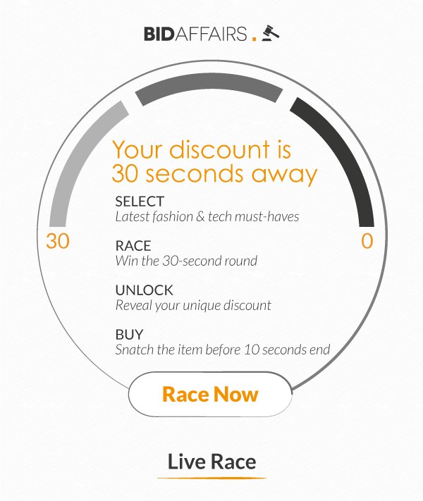 BidAffairs's tweet photo. You are 4 steps away from winning big. This is how our #BidRace works. Simple &amp; fun so get your bids ready. #bidaffairs https://t.co/ZGKzQCyYvs