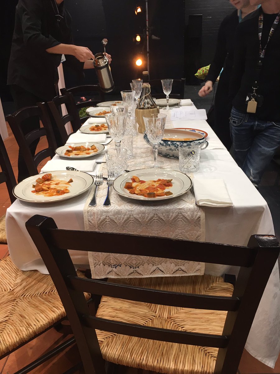 BAactorsRCS's tweet photo. Tech run of House of Bernarda Alba in full flow. Sneak peek shot 🎭🍽📸 #techweek #opennextweek https://t.co/Y1jxnlQeoR