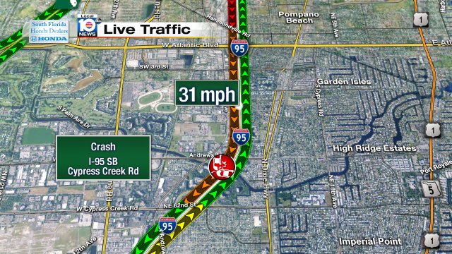 Secondary Crash on I-95 SB at Cypress Creek Rd #traffic https://t.co/7IRrjUOgtE