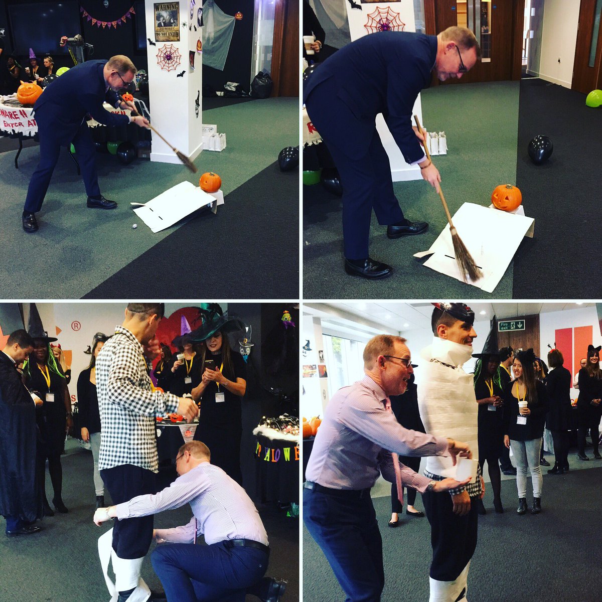IHGLDNCluster's tweet photo. Someone's havin a go at pumpkin golf and wrapping a mummy. @IHG @JoinIHG #halloween #lifeatihg @HPSUKI https://t.co/3H83Hc69GF