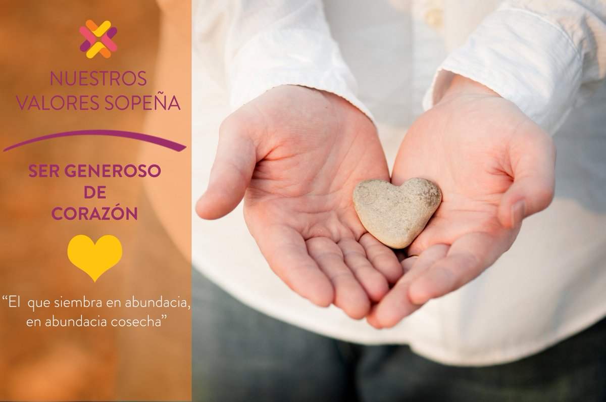 SopenaFundacion's tweet photo. #SERGENEROSO ES DAR CUANDO NO TE SOBRA Una virtud que se refleja en nuestras pequeñas acciones y que pueden ser gigantestas para los demás. https://t.co/iN2QOXHfHx