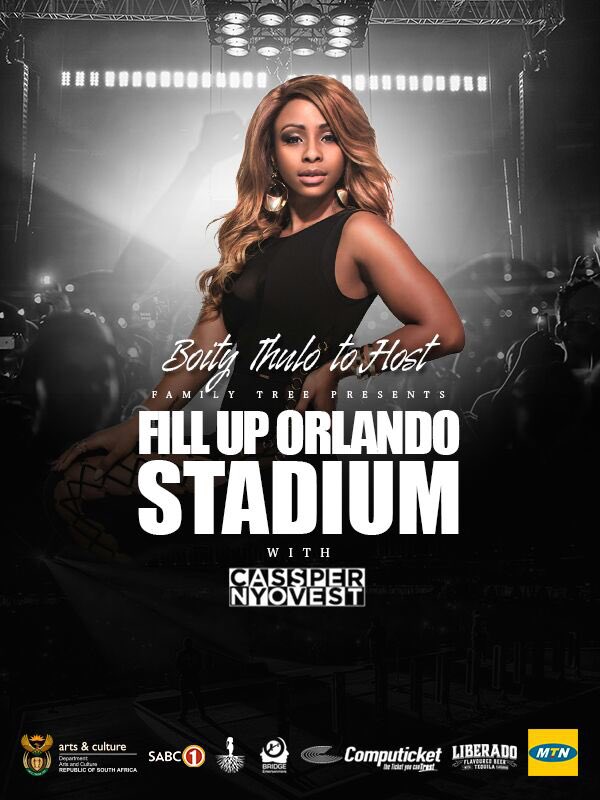 Boity's tweet image. I am Honoured to be a part of this monumental event! See you all on Saturday! 👑 #FillUpOrlandoStadium #2daysToGo ✊🏾✊🏾✊🏾✊🏾✊🏾✊🏾✊🏾