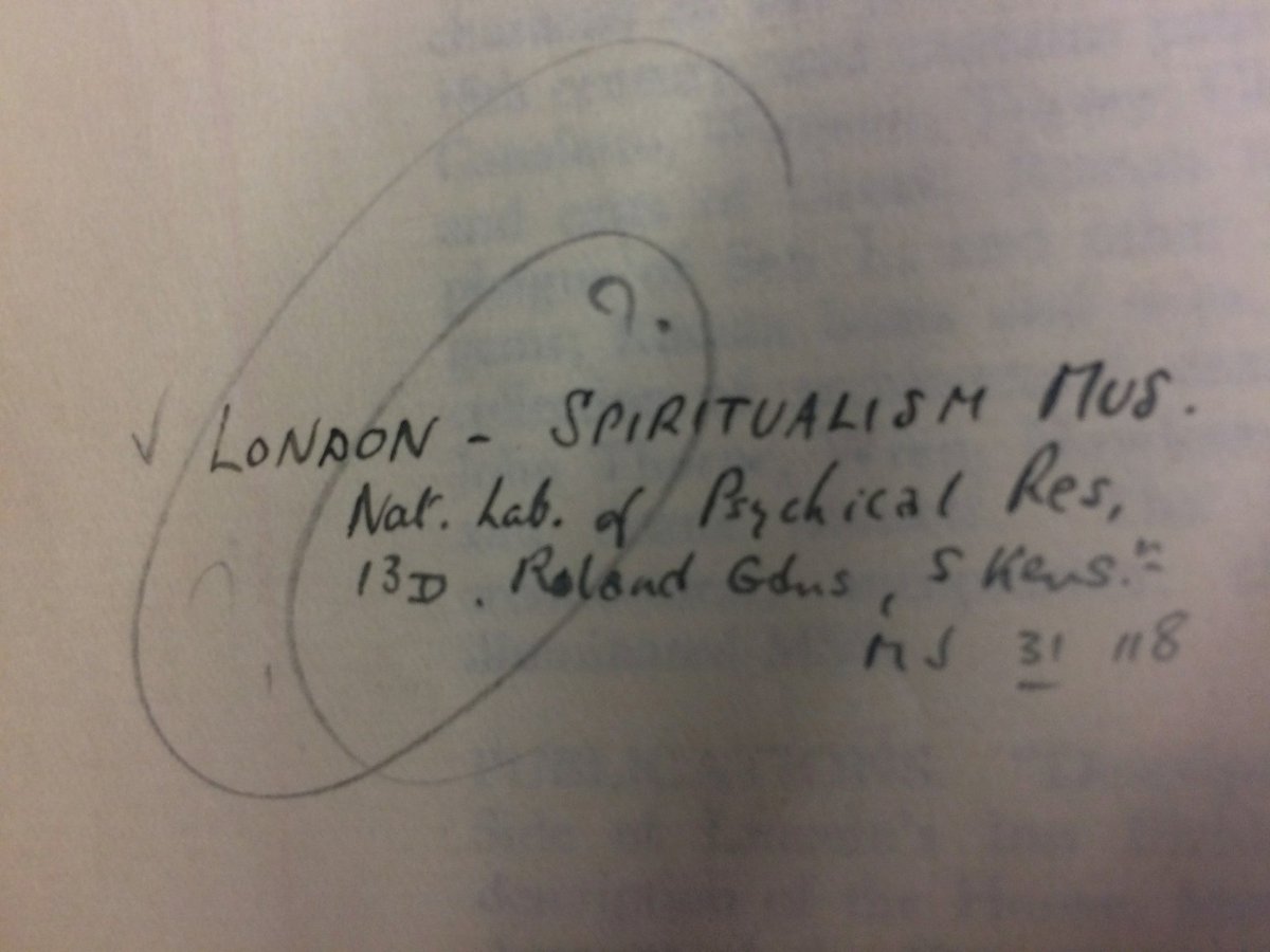 FionaCandlin's tweet photo. A note on a now defunct(?) spiritualist museum. Found during archival work for #MappingMuseums project https://t.co/Y5SZXWtVpx