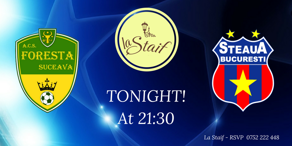 CramaCuStaif's tweet photo. Join us for tonight's big match Foresta vs Steaua at 19:30 - RSVP  0752 222 448 https://t.co/hVAdyaWfEE