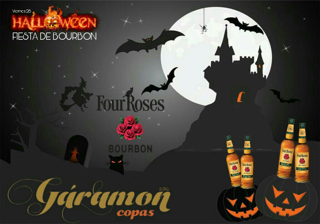 Fiesta 4 Roses. Sábado 28 en <a href="/GaramonCopas/">Sala Gáramon</a> . Disfruta con nosotros de la noche de Halloween