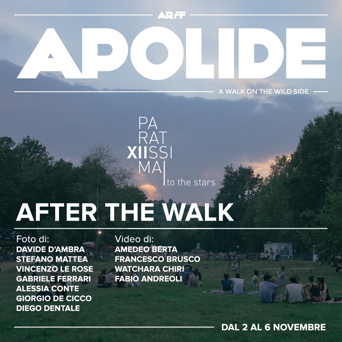 apolidefestival's tweet photo. Dal 2 al 6 novembre Apolide è in mostra a @Paratissima, a Torino. Stiamo selezionando foto fatte dai fotografi del Festival di quest'anno. https://t.co/XVTZ04nAow