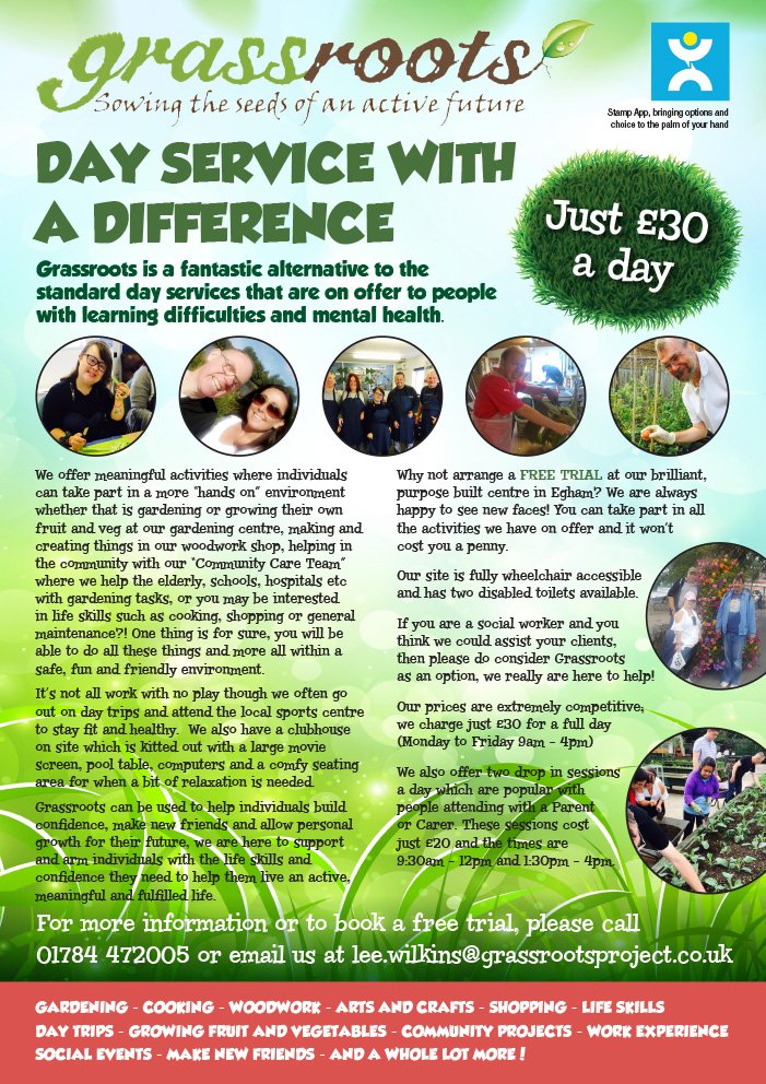 TheGrassRoots1's tweet photo. Looking for Meaningful Activities in Surrey? Fancy a change from the usual day centres? Why not come down and get involved, just £30 a day. https://t.co/lc5vTbnc4W