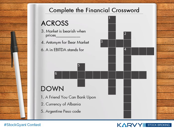 KarvyStock's tweet photo. As promised, here's the #Crossword. Get tweeting! #GoodLuck 
T&amp;C of #StockGyani #Contest: https://t.co/Oq3MQ1HF9Z https://t.co/NjuwplJKsV