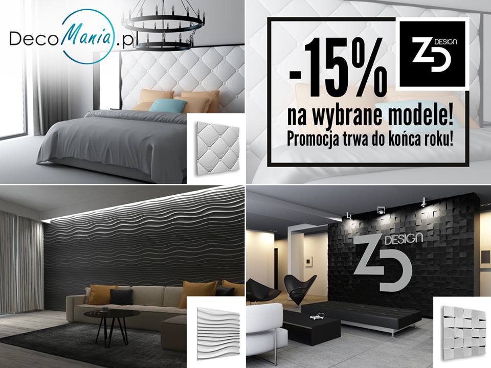 DecoMania_pl's tweet photo. Dzisiaj przedstawiamy promocję na produkty ZD Design: do końca roku kupicie panele tej marki z 15% rabatem! https://t.co/soiIHif5KI
