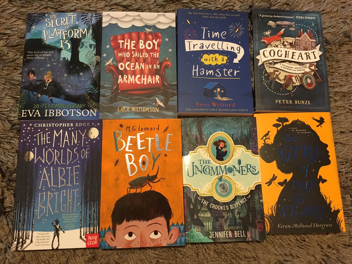 First lot of new #books for class library have arrived 👏👏📚 Can't wait to read them myself first! #Year5 #HalfTermReading #PrimaryRocks
